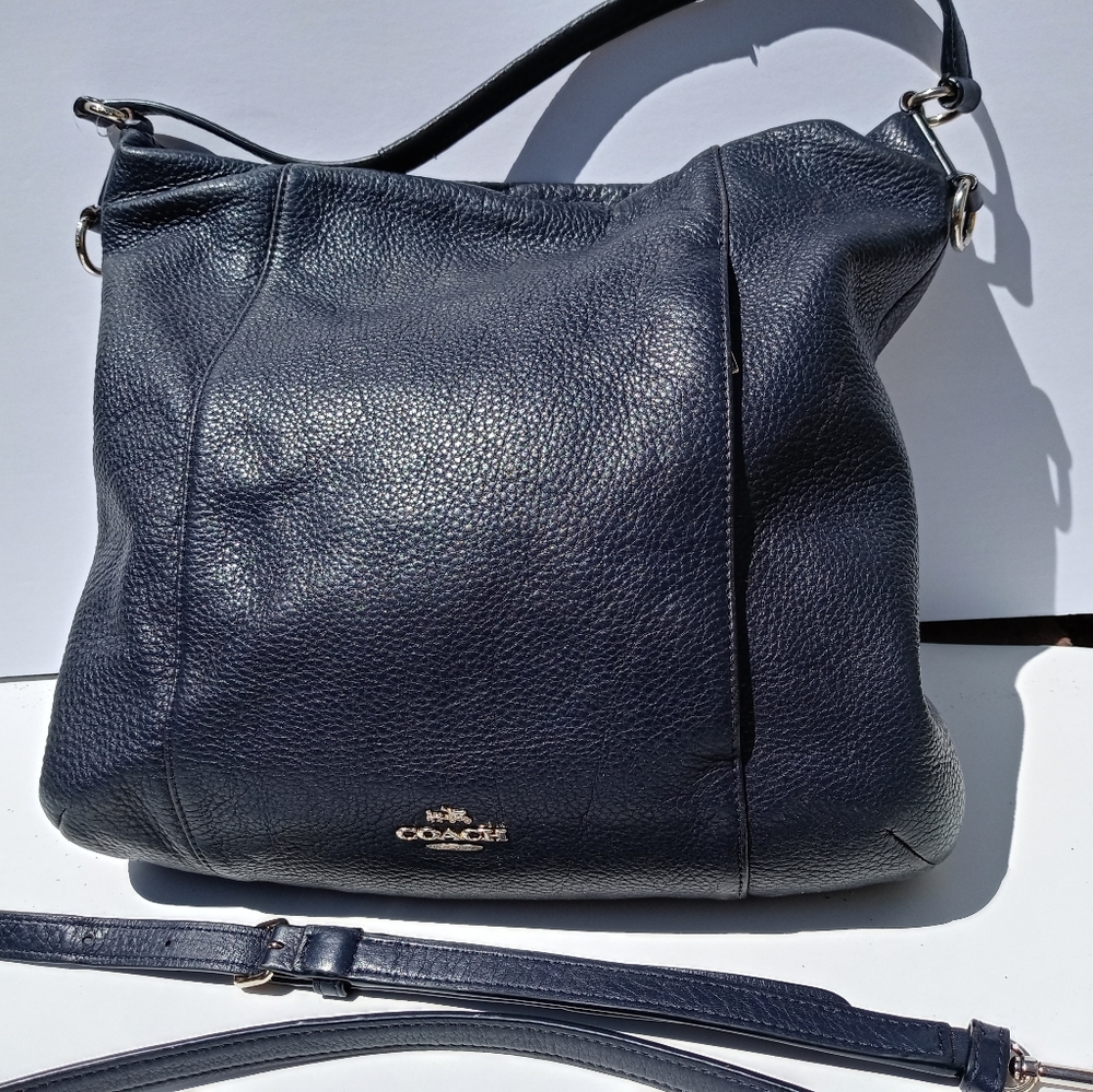 COACH PEBBLED LEATHER SATCHEL